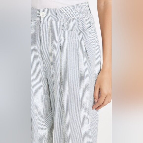 Free People Make A Stand Blue and White Striped Pant XS - Picture 4 of 10